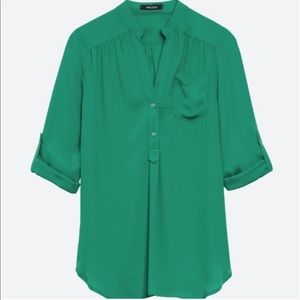 41 Hawthorn Green Roll Sleeve Blouse Size XL